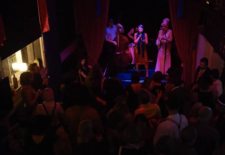 Gang-Stars band in Hocus Pocus Theatre's 'Guilty Party' 2016 Norwich Arts Centre